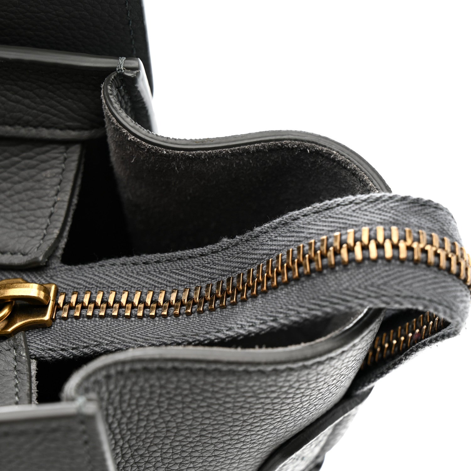Baby Drummed Calfskin Micro Luggage Kohl