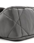 Lambskin Quilted Medium CHNL 19 Flap Dark Grey
