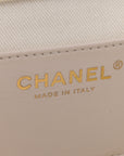Caviar Quilted Mini Business Affinity Backpack White