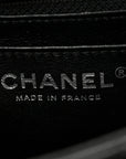 Patent Calfskin Quilted Mini Rectangular Flap So Black