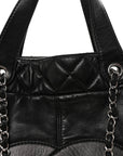 Calfskin Large Trianon Tote Black