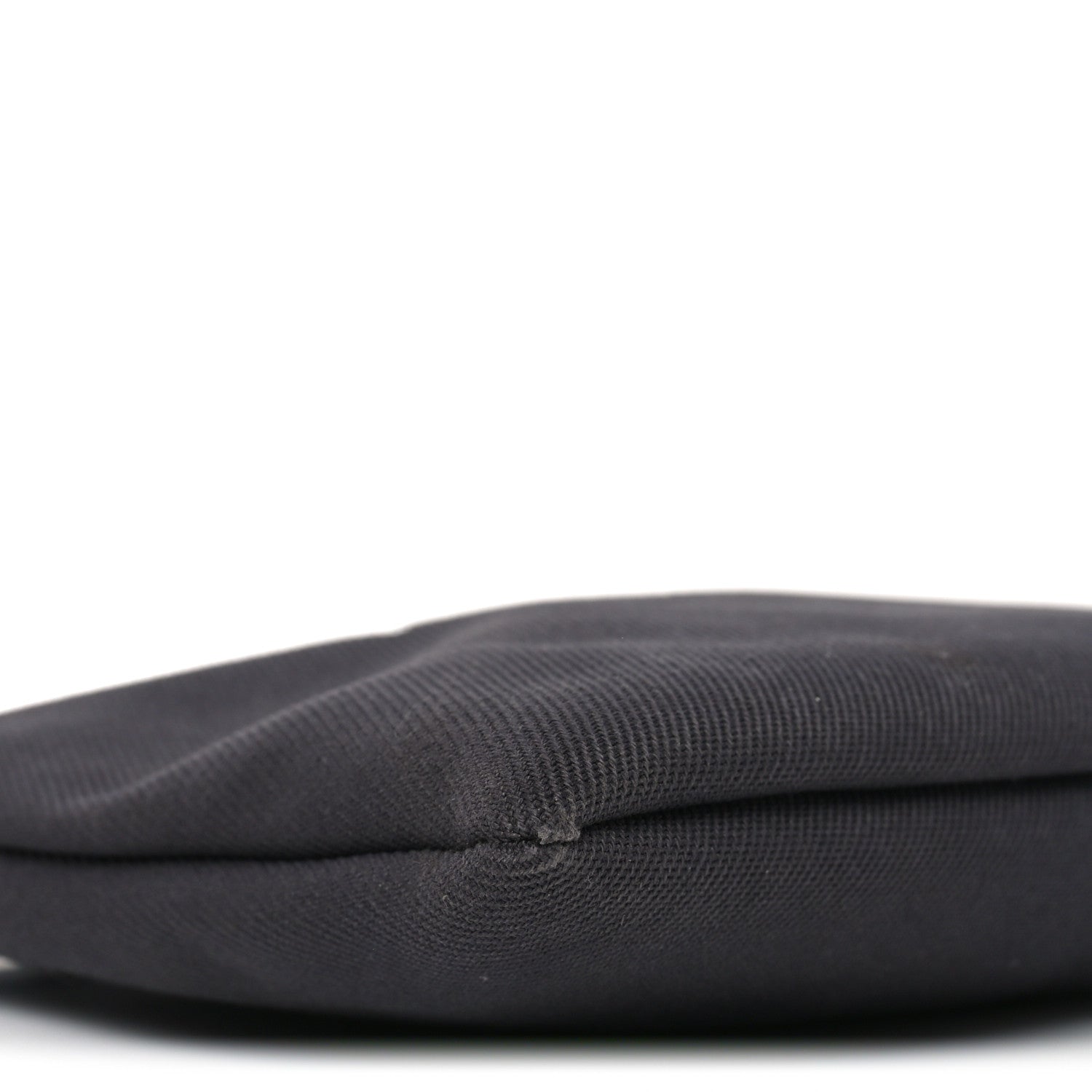 Linen Canvas Rive Gauche Zipped Pouch Black