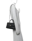Caviar Quilted Mini Coco Handle Flap Black