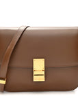 Box Calfskin Medium Classic Box Flap Bag Camel