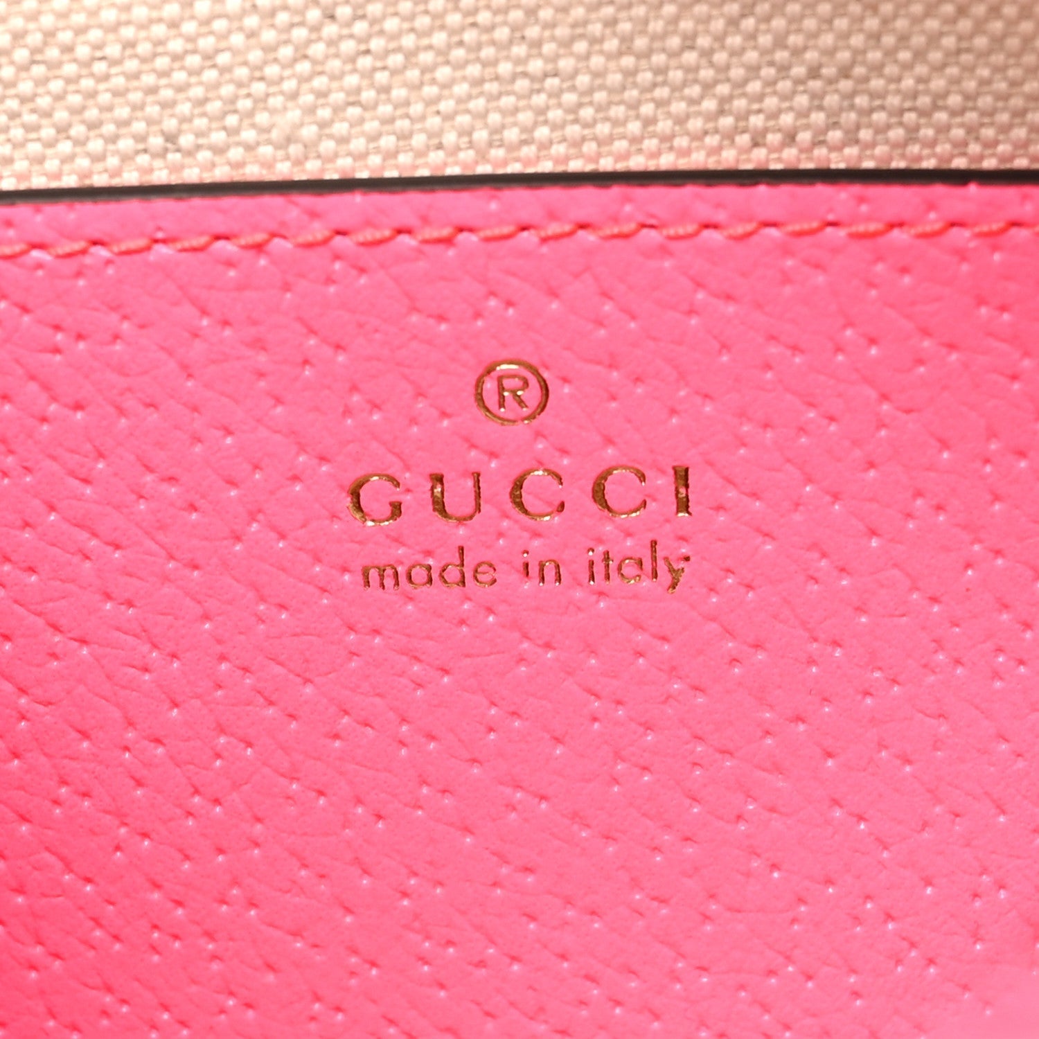 GG Supreme Monogram Textured Dollar Calfskin Web Ophidia Small Crossbody Bag Beige Ebony Fuchsia