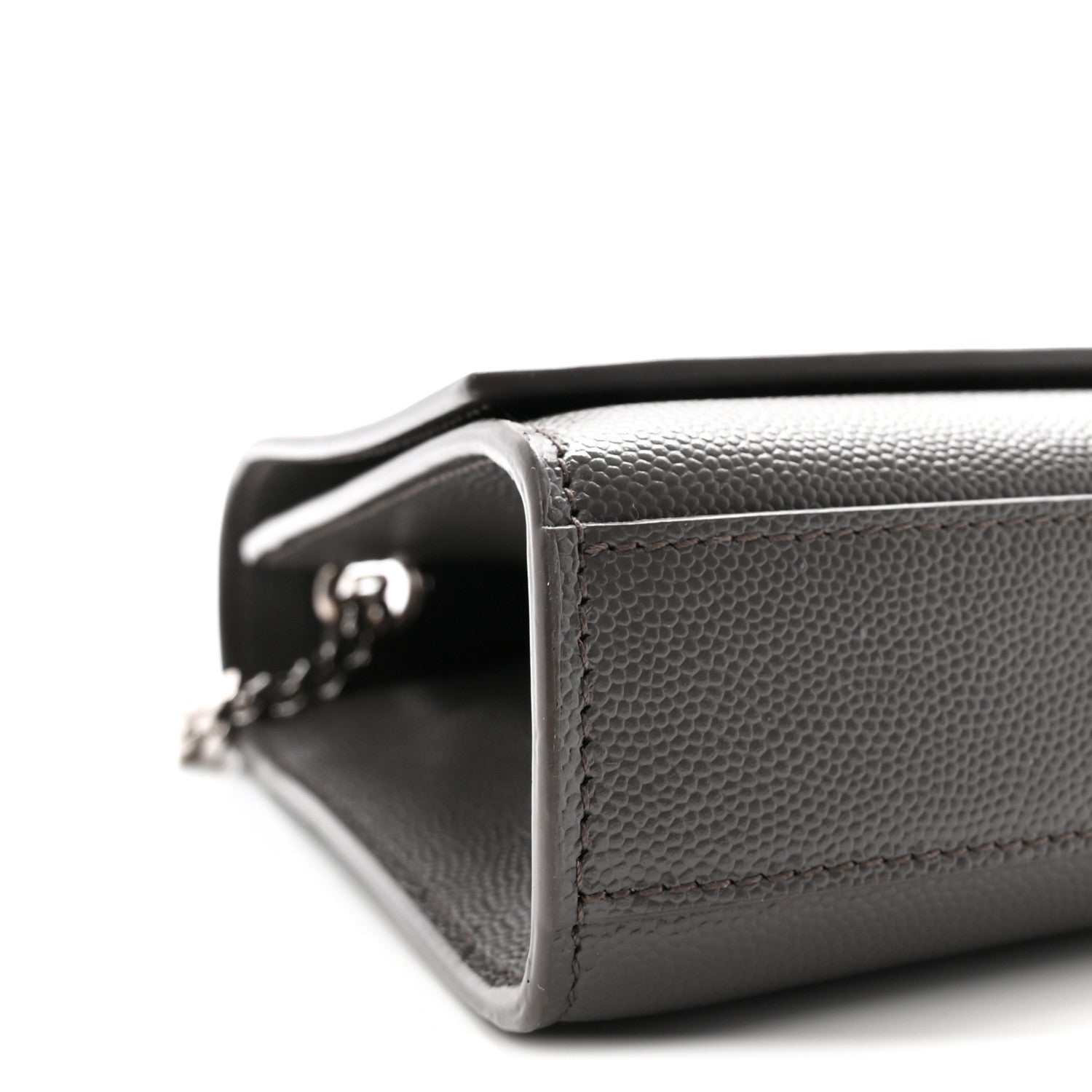 Grain De Poudre Medium Classic Monogram Kate Satchel Earth Grey