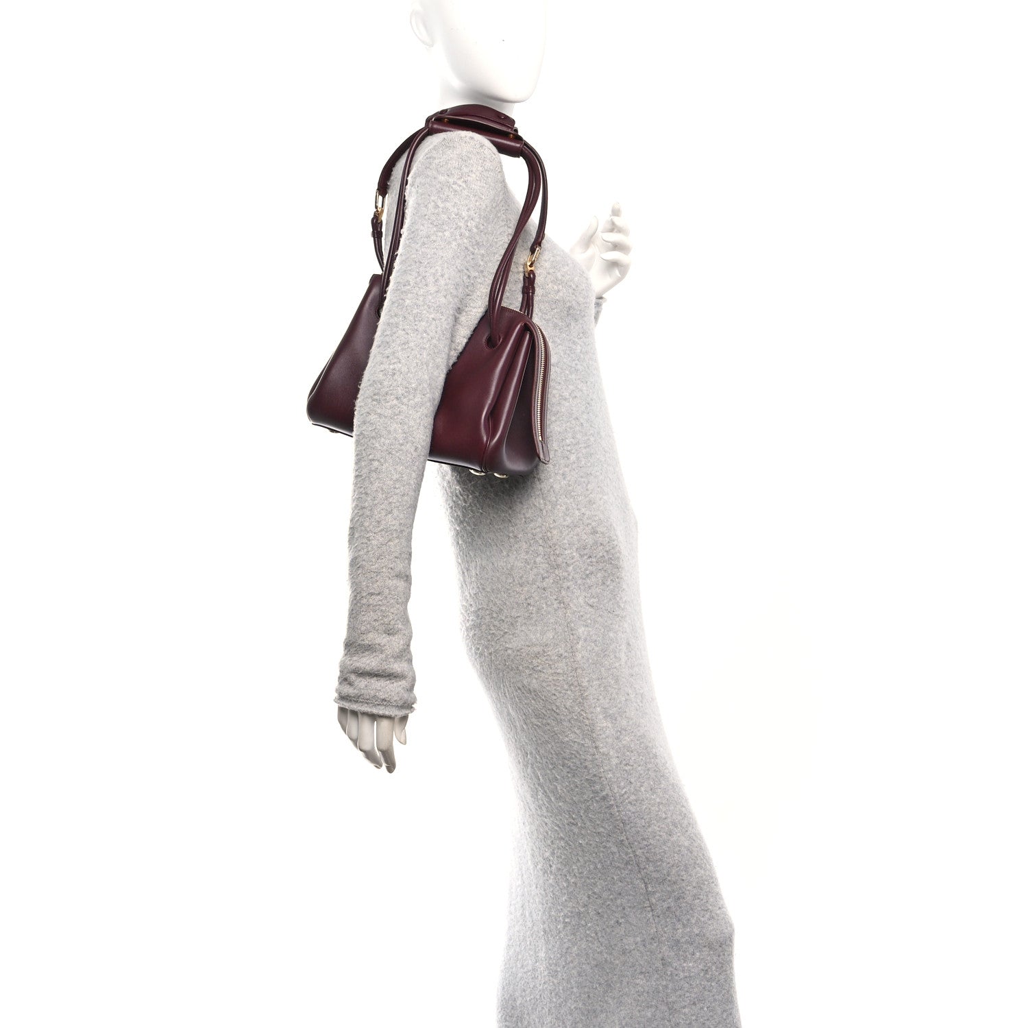 Supple Calfskin Small Madrid Bag Dark Burgundy