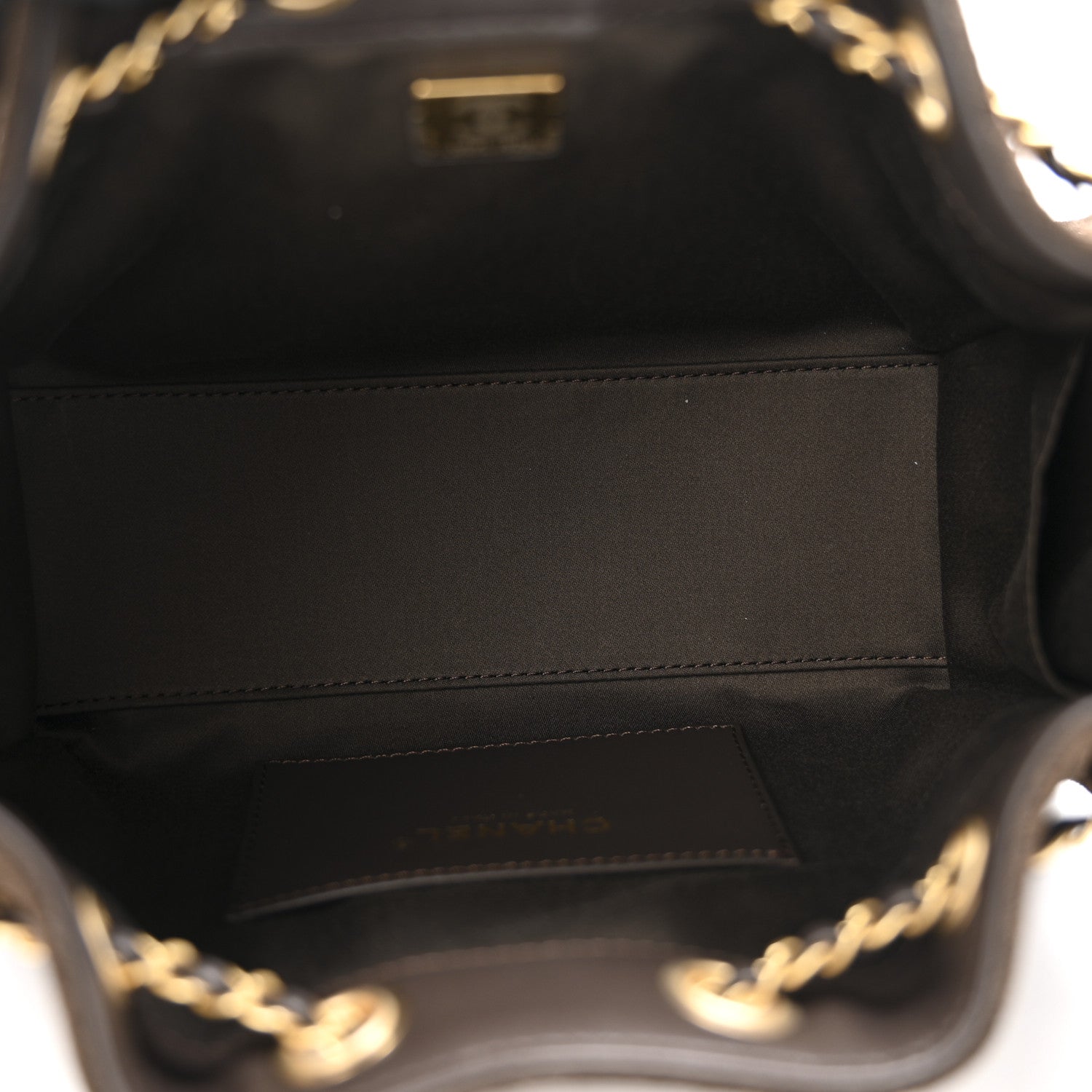 Suede Quilted Mini CHNL 25 Handbag Dark Brown
