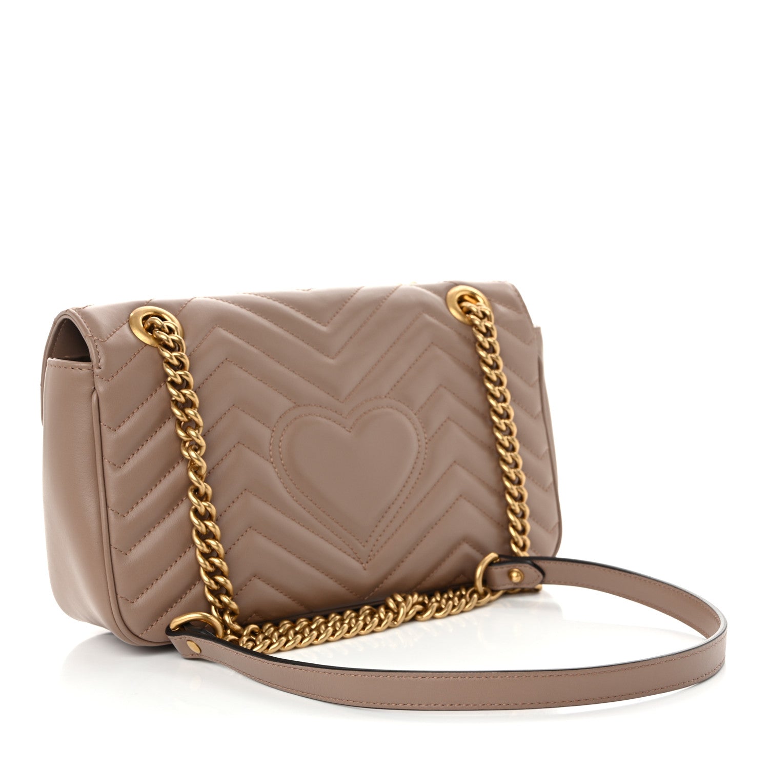 Calfskin Matelasse Small GG Marmont Shoulder Bag Porcelain Rose