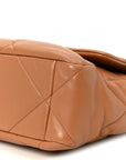 Lambskin Quilted Large CHNL 19 Flap Brown