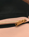 Sheepskin Matelasse Chevron Monogram Medium College Bag Rose Poudre
