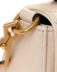 Calfskin Matelasse Mini GG Marmont Top Handle Shoulder Bag White