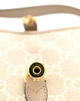 GG Supreme Monogram Textured Dollar Calfskin Mini Jackie 1961 Hobo Beige Mystic White Oatmeal