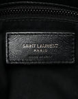 Lambskin Quilted Monogram Monochrome Small Loulou Puffer Chain Satchel Black