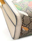 GG Supreme Monogram Flora Web Small Ophidia Chain Shoulder Bag White