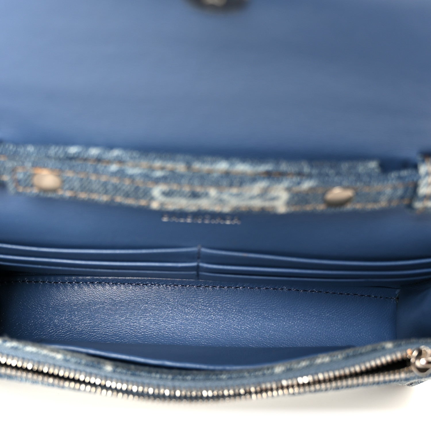 Denim BB Monogram Hourglass Chain Bag Blue