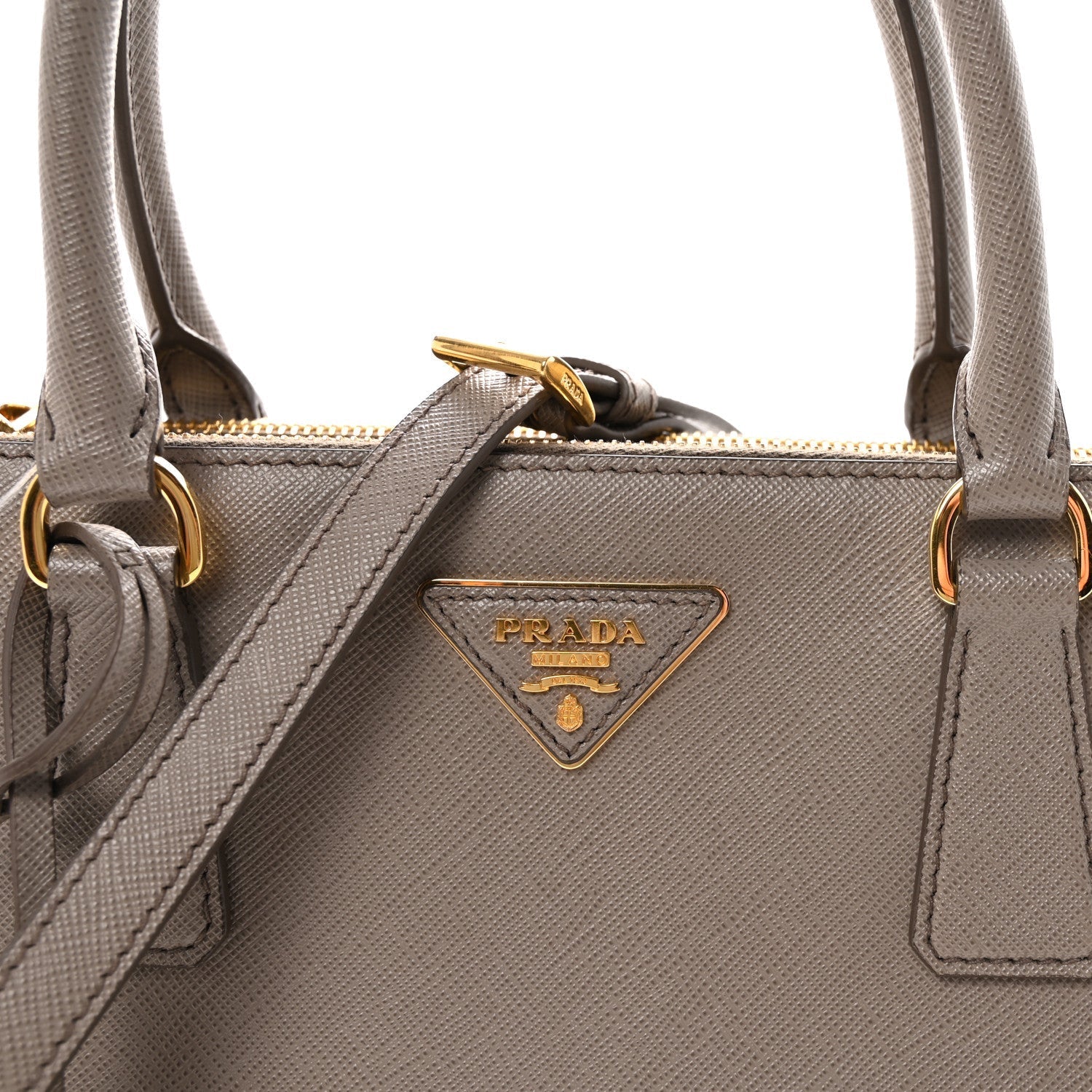Saffiano Lux Large Galleria Double Zip Tote Argilla