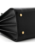 Grained Calfskin Small Sac De Jour Black