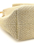 Metallic Woven Bon Bon Bag Champagne