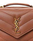 Lambskin Chevron Quilted Small Loulou Hortensia