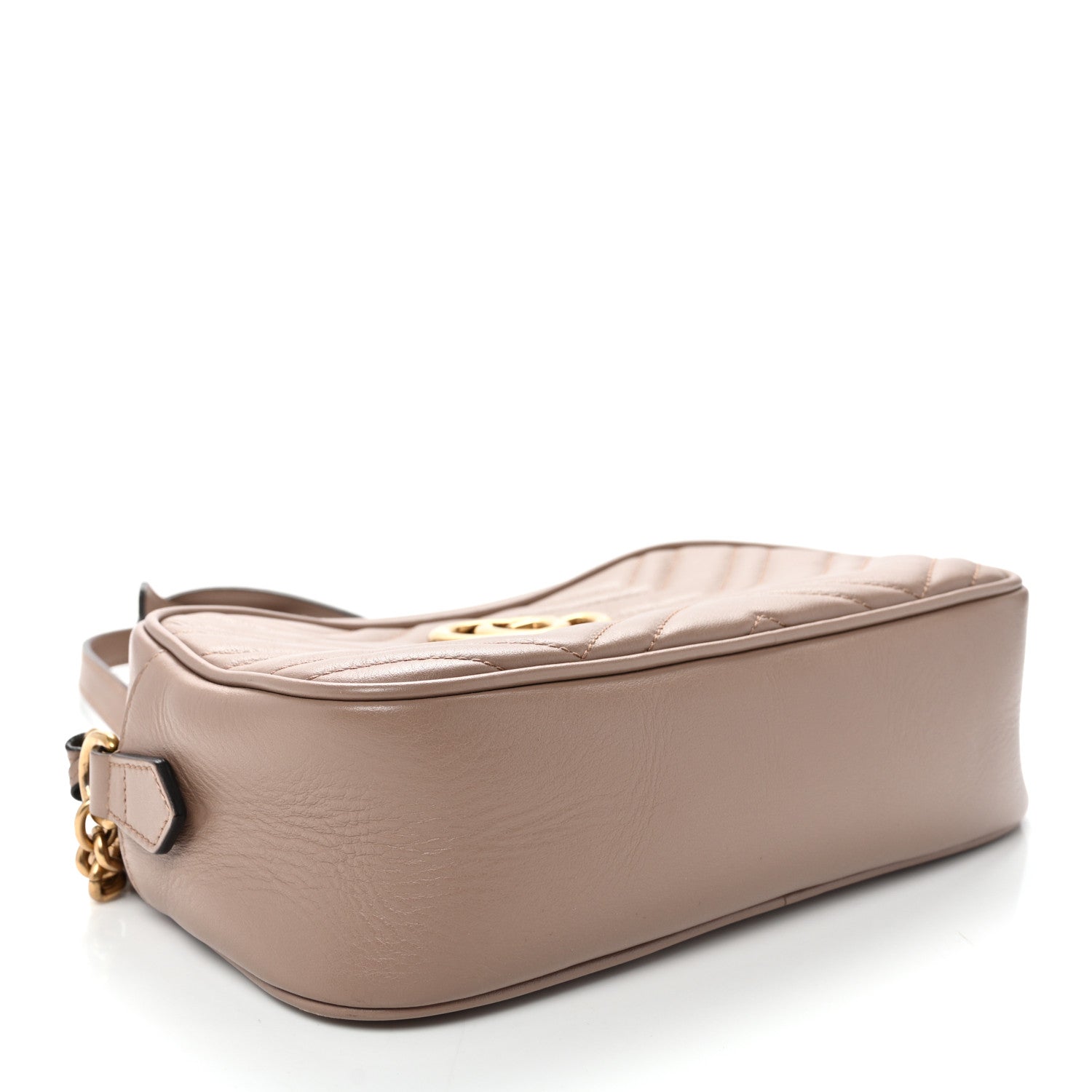 Calfskin Matelasse Small GG Marmont Chain Shoulder Bag Porcelain Rose