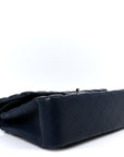 Lambskin Quilted Jumbo Double Flap Navy
