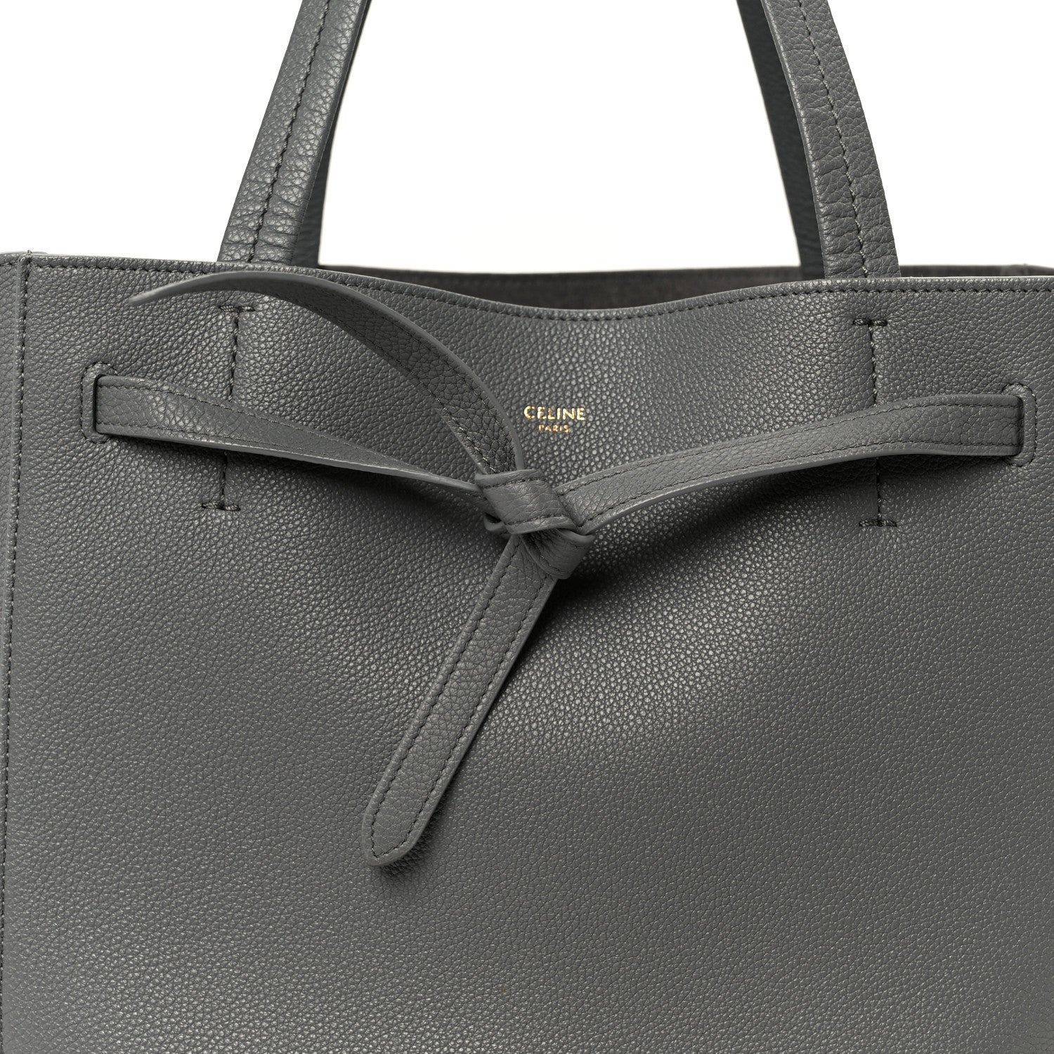 Soft Grained Calfskin Small Belt Cabas Phantom Grey