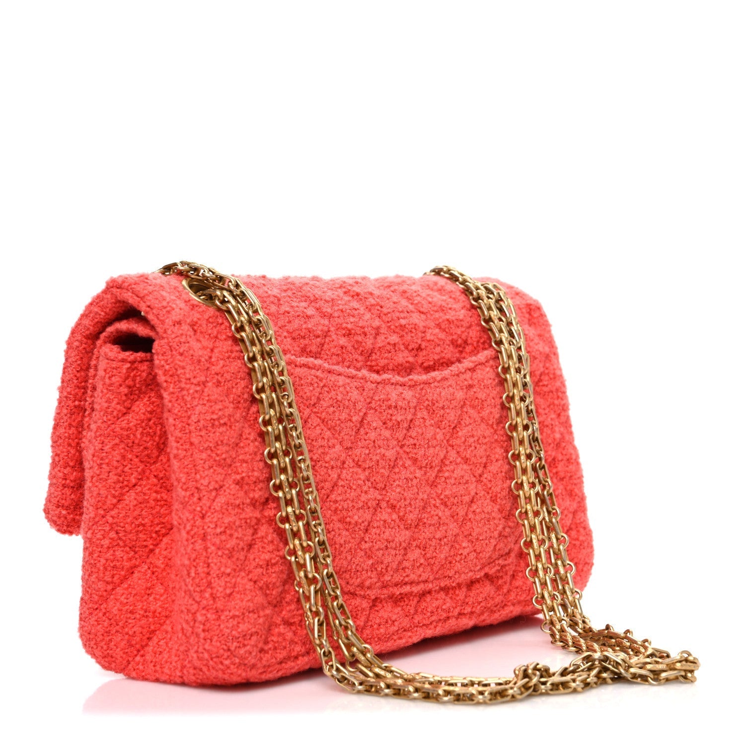 Wool Tweed Quilted 2.55 Reissue 225 Flap Coral