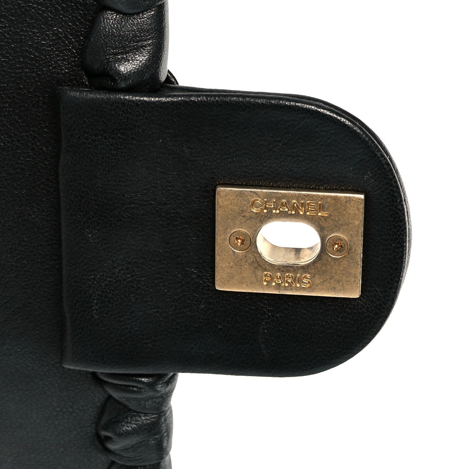 Calfskin Braided Mini My Own Frame Flap Black