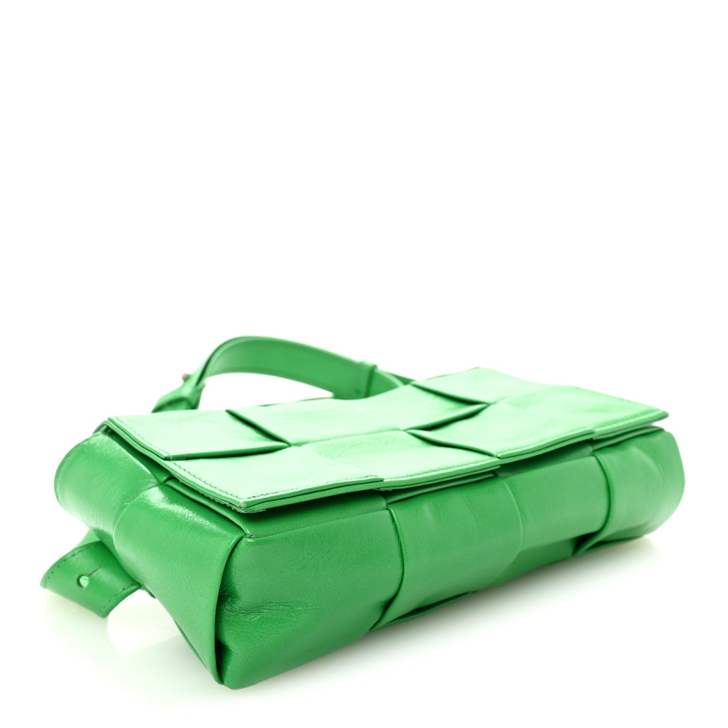 Paper Calfskin Intreccio Cassette Belt Bag Parakeet