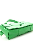 Paper Calfskin Intreccio Cassette Belt Bag Parakeet