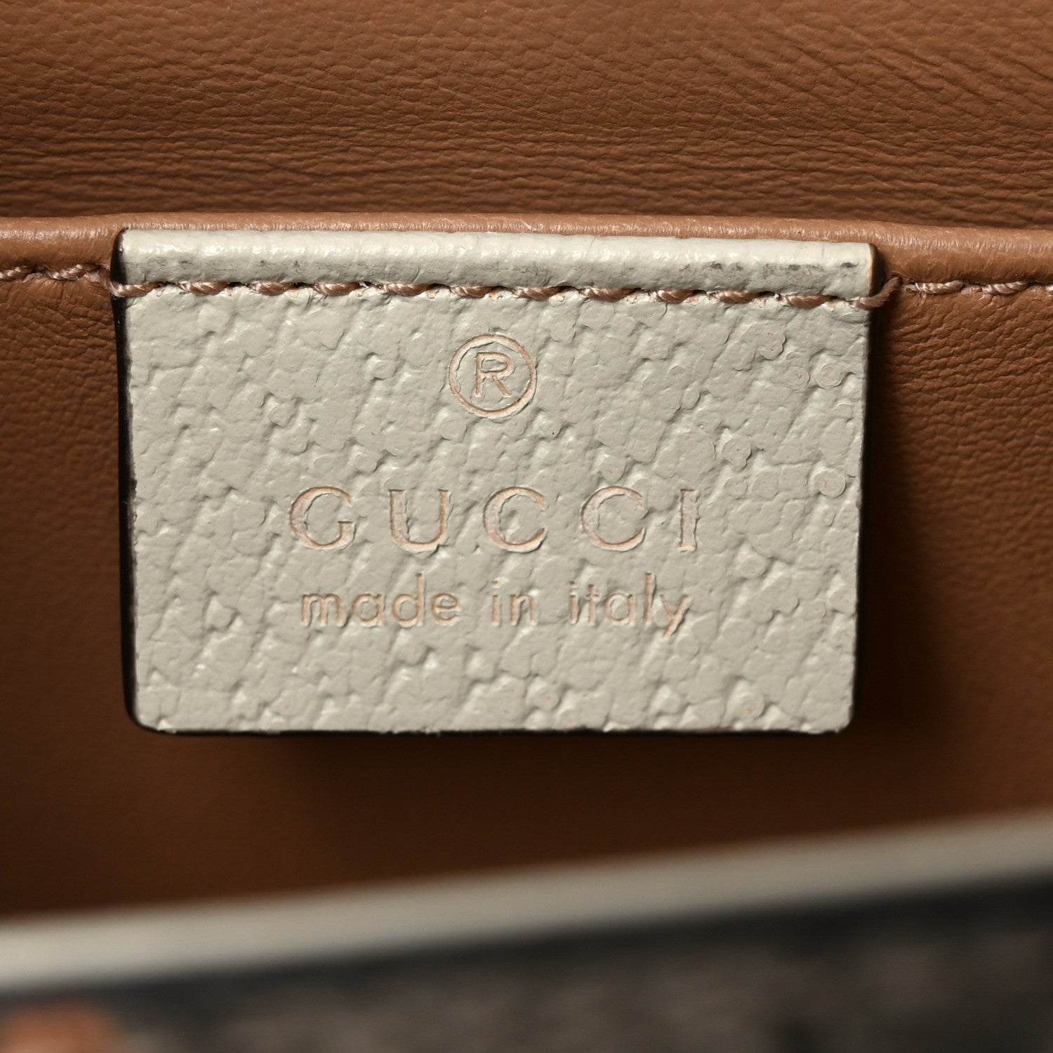 GG Supreme Monogram Berry Textured Dollar Calfskin Small Padlock Shoulder Bag Beige Ebony Light Copper Mystic White
