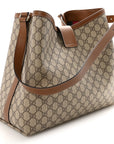 GG Icon Monogram Padlock Shoulder Bag Beige Dark Brown