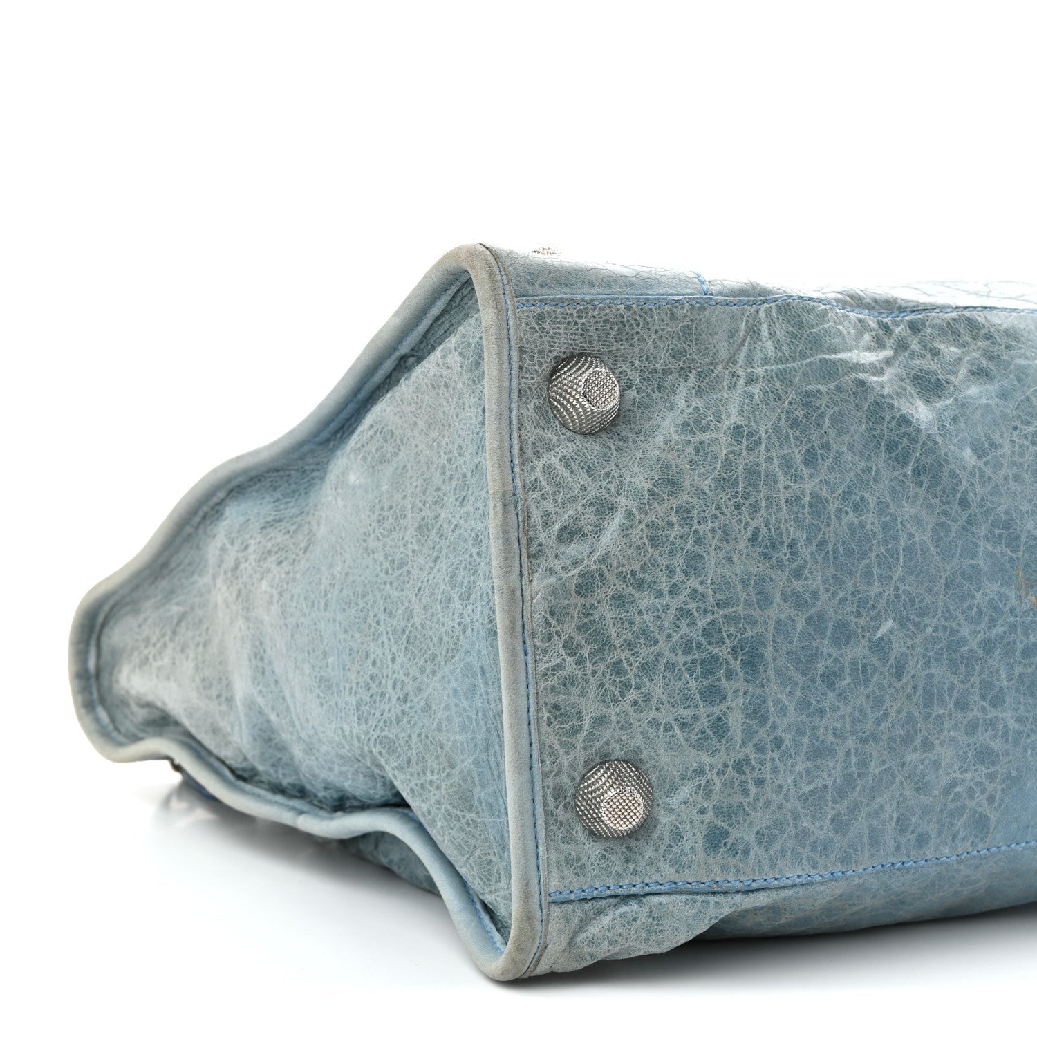 Agneau Giant 21 Silver Hardware Work Bleu Layette