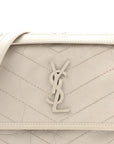 Crinkled Calfskin Matelasse Monogram Baby Niki Chain Satchel Blanc Vintage