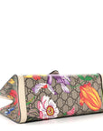 GG Supreme Monogram Flora Textured Calfskin Small Padlock Tote Beige Ebony Multicolor Mystic White