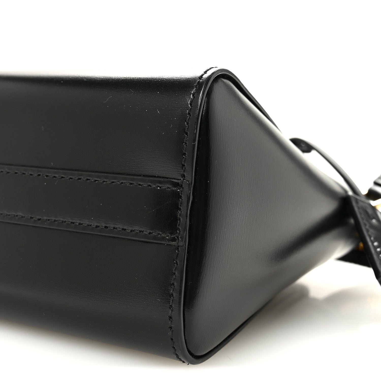 Spazzolato Mini Zippered Tote Black
