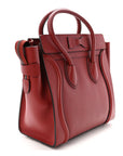 Drummed Calfskin Micro Luggage Merlot