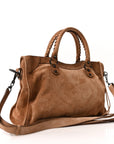 Suede Calfskin Classic Hardware Medium Le City Camel