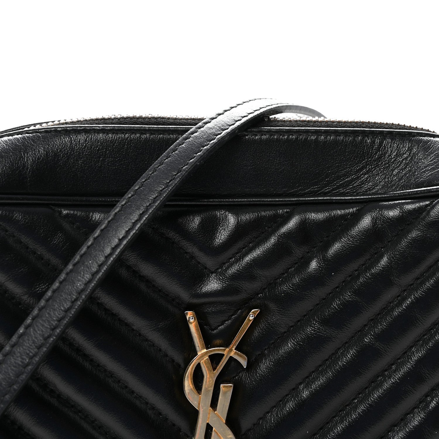 Calfskin Matelasse Monogram Lou Camera Bag Black