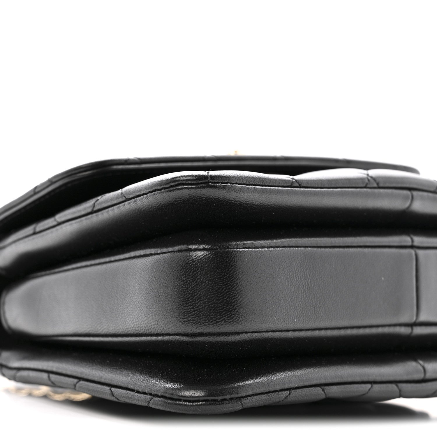 Lambskin Crystal Quilted Mini Trendy CC Dual Handle Flap Bag Black