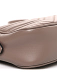Calfskin Matelasse Small GG Marmont Chain Shoulder Bag Porcelain Rose