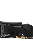 Patent Quilted Horseferry Print Lola Bum Bag Black