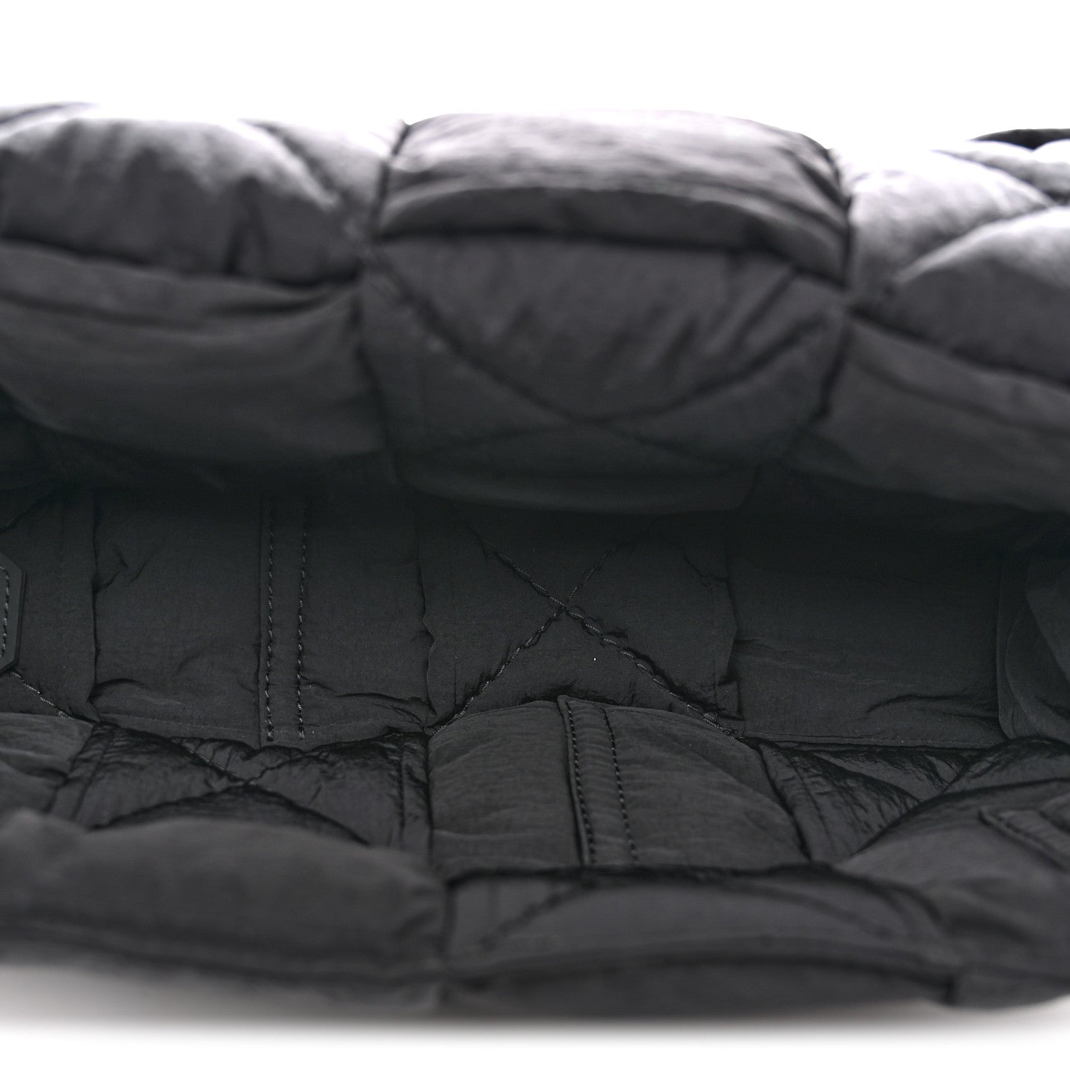 Nylon Intrecciato Padded Tech Cassette Bag Black