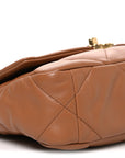 Lambskin Quilted Medium CHNL 19 Flap Brown