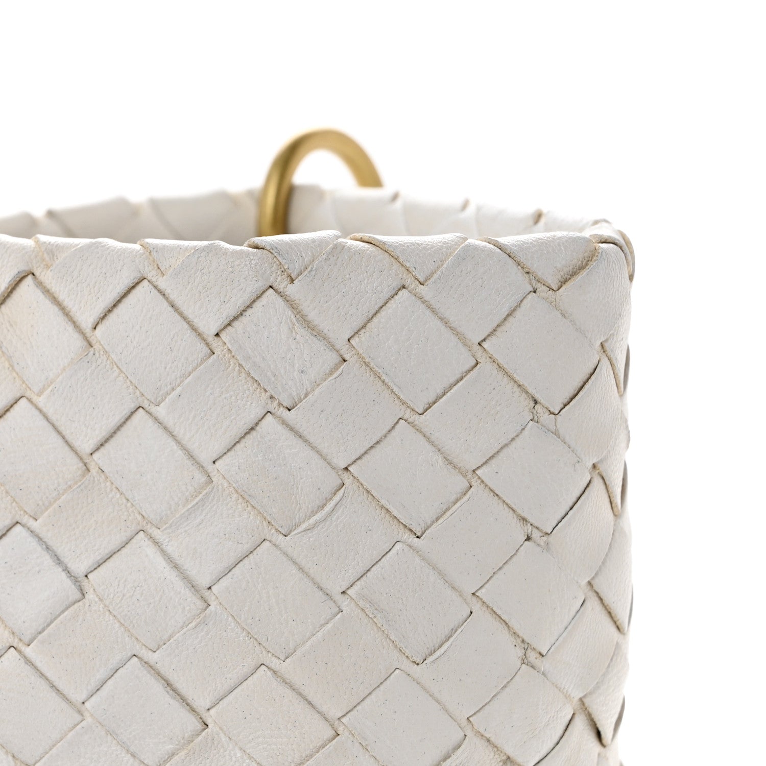 Nappa Intrecciato Small Capri Tote White