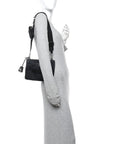 Re-Nylon Saffiano Re-Edition 2000 Double Zip Crossbody Bag Black