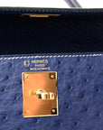 Ostrich Horseshoe Kelly Sellier 28 Bleu Iris