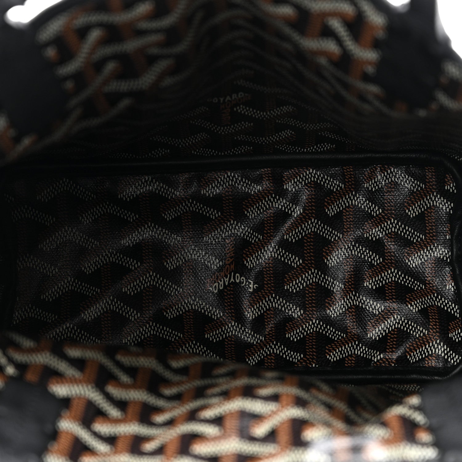 Goyardine Reversible Mini Anjou Black