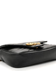 Calfskin Matelasse Super Mini GG Marmont Shoulder Bag Black